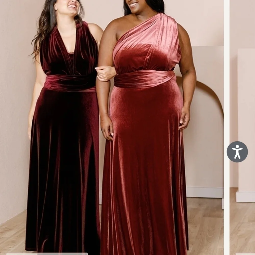 Revelry Convertible Dusty Rose Dress  Bridesmaid Wedding Formal Dress XL - Picture 2 of 11